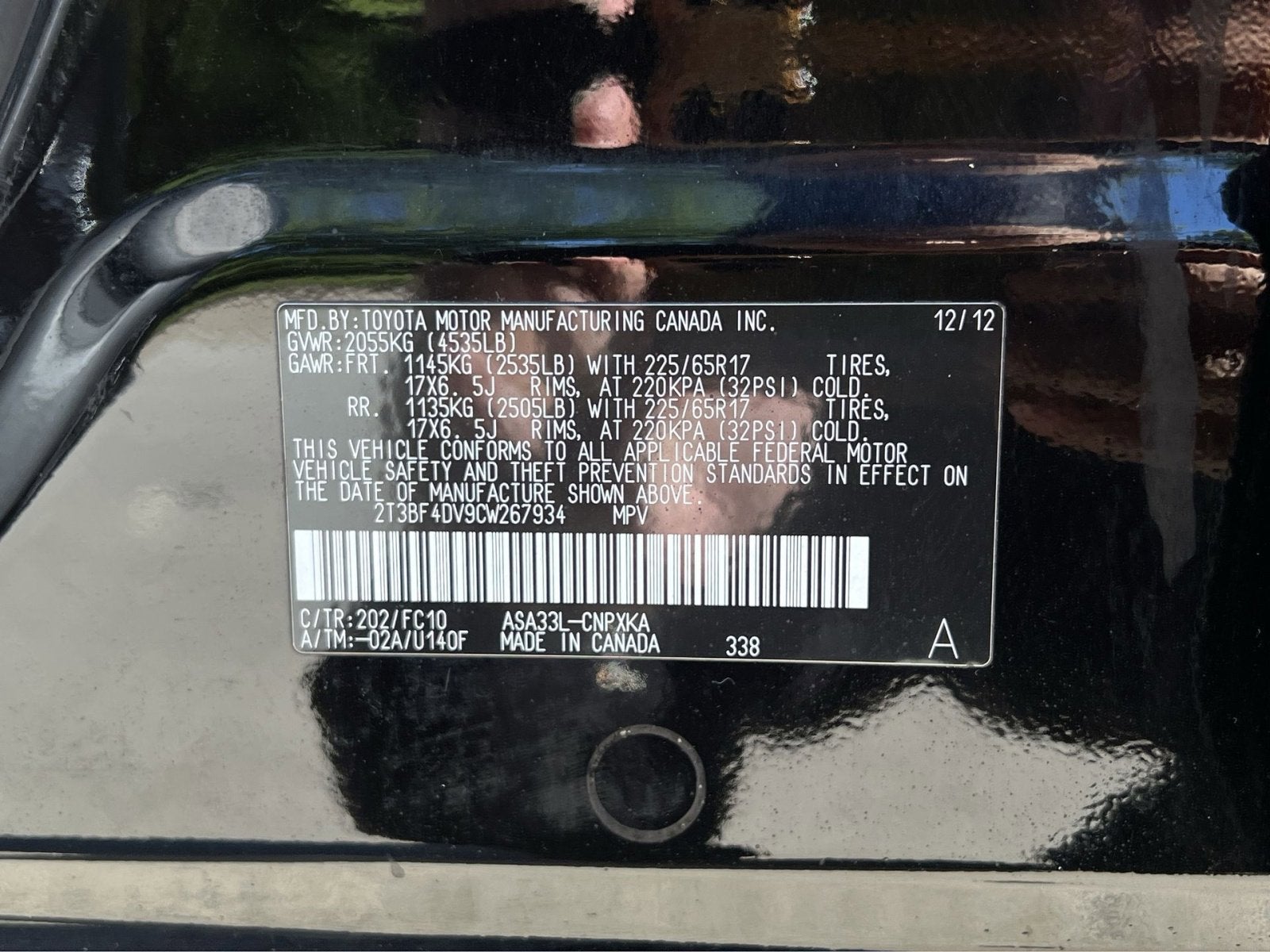 2012 Toyota RAV4 Base
