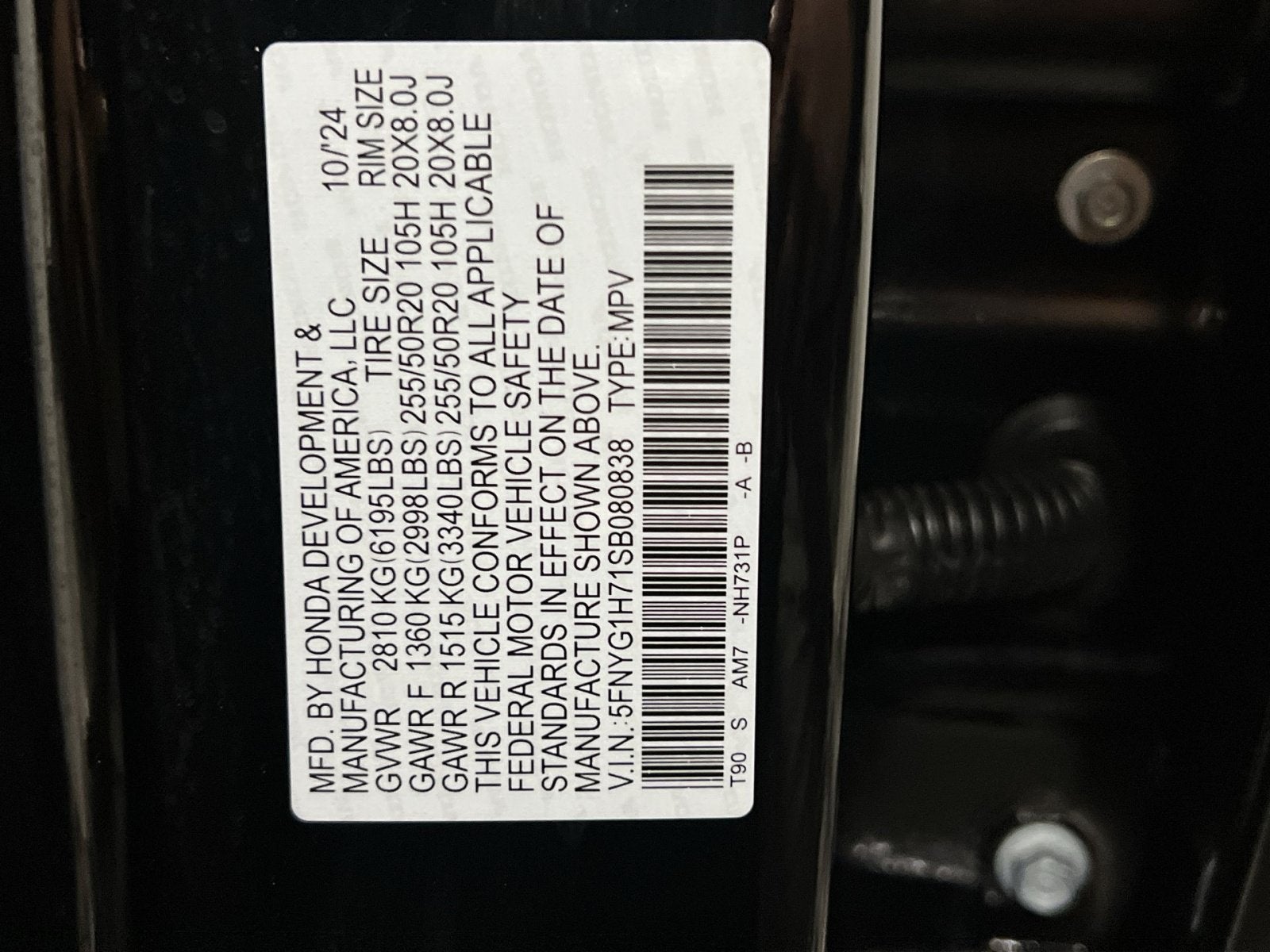 2025 Honda Pilot Touring